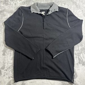 Elegant Black Sweater with Gray Accents